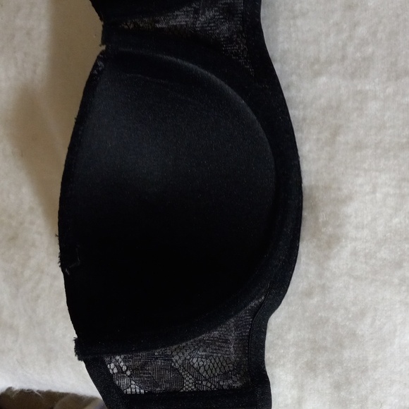 Sexy Basic Black Underwire Bra 36D Nylon Blend Convertible Staps - Picture 5 of 10